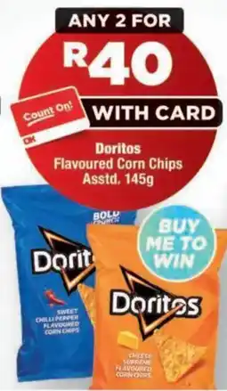 OK MiniMark Doritos Flavoured Corn Chips offer