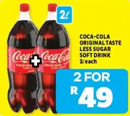 Usave Coca-Cola Original Taste Less Sugar Soft Drink offer