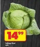Shoprite Cabbage head offer