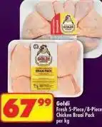 Shoprite Goldi - fresh 5-piece/8-piece chicken braai pack per kg offer