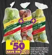 Shoprite Econo - standard apples/golden delicious/granny smith apples/pears offer