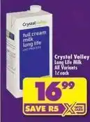 Shoprite Crystal valley - full cream milk long life offer