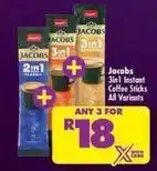Shoprite Jacobs - 3in1 instant coffee sticks offer