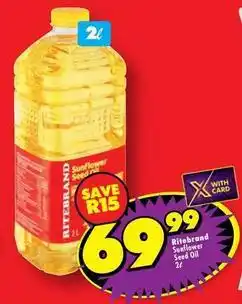 Shoprite Ritebrand - sunflower seed oil offer