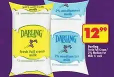 Shoprite Darling - fresh full cream milk / 2% medium fat milk offer