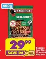 Shoprite Knorrox - soya mince offer