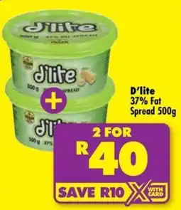 Shoprite d'lite 37% Fat Spread offer