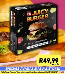 Die Visfabriek PB Juicy Burger offer