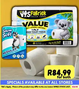 Die Visfabriek Snow Soft Regular All Purpose Kitchen Towels offer