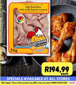 Die Visfabriek Supreme Chicken Leg Quarters with brine based mixture offer