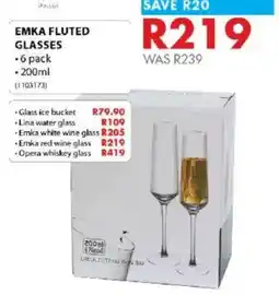 Chamberlain EMKA FLUTED GLASSES offer