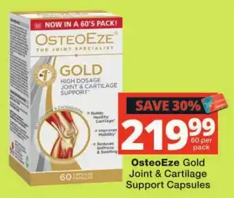 OsteoEze Gold Joint & Cartilage Support Capsules