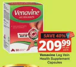 Checkers Venavine Leg Vein Health Supplement Capsules offer