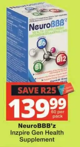 Checkers NeuroBBB's Inzpire Gen Health Supplement offer