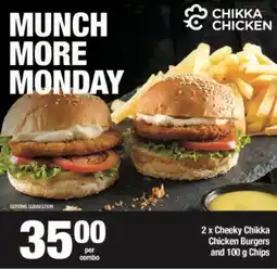 KwikSpar Cheeky Chikka Chicken Burgers offer