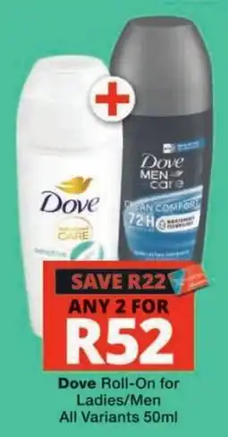 Checkers Dove Roll-On for Ladies/Men offer