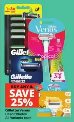 Checkers Gillette/Venus Razor/Blades offer
