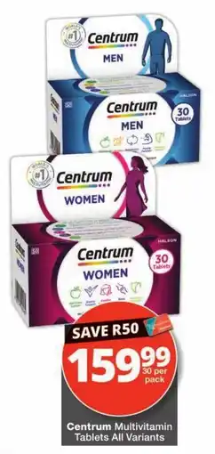 Checkers Centrum Multivitamin Tablets All Variants offer