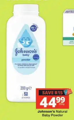 Checkers Johnson's Natural Baby Powder offer