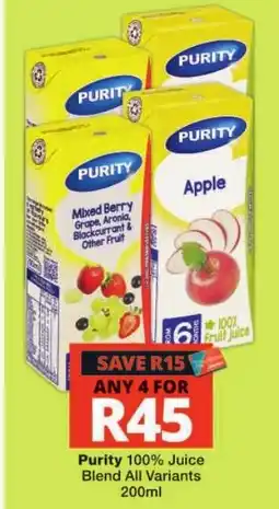 Checkers Purity 100% Juice Blend All Variants offer