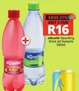 Checkers aQuellé Sparkling Drink All Variants offer