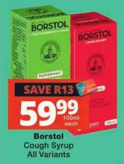 Checkers Borstol Cough Syrup offer