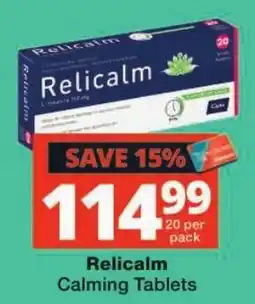 Checkers Relicalm Calming Tablets offer