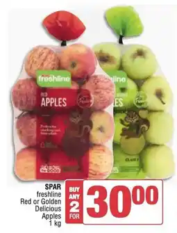 KwikSpar SPAR freshline Red or Golden Delicious Apples offer