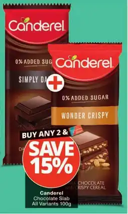 Checkers Canderel Chocolate Slab offer