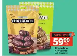 Checkers Chocodate Chocolates offer