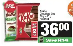 KwikSpar Nestlé Chocolate Slab Assorted offer
