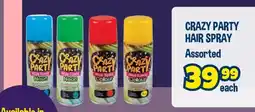 The Crazy Store Crazy Party Hair Spray Assorted offer