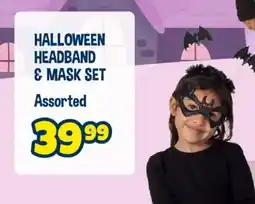 The Crazy Store Halloween headband & mask set assorted offer