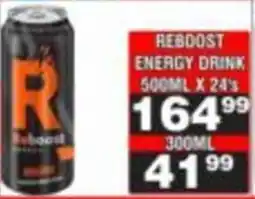Advance Cash n Carry Reboost energy drink offer