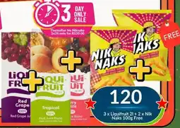 Super Save Liquifruit + Nik Naks offer