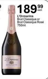 Liquor City L'Ormarins Brut Classique or Brut Classique Rosé offer