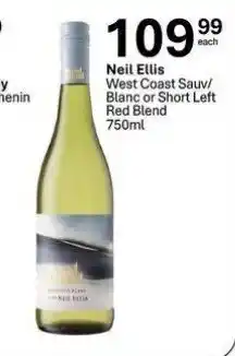Liquor City Neil Ellis West Coast Sauv Blanc or Short Left Red Blend offer