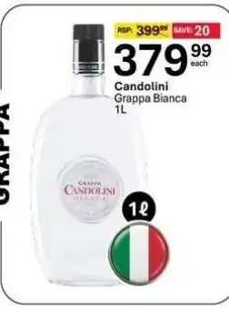Liquor City Candolini Grappa Bianca offer