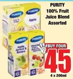 Boxer Superstores PURITY 100% Fruit Juice Blend Assorted offer
