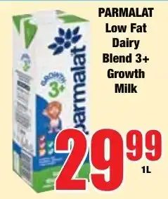Boxer Superstores PARMALAT Low Fat Dairy Blend 3+ Growth Milk offer