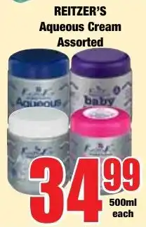 Boxer Superstores REITZER'S Aqueous Cream Assorted offer