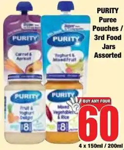 Boxer Superstores PURITY Puree Pouches / 3rd Food Jars Assorted offer