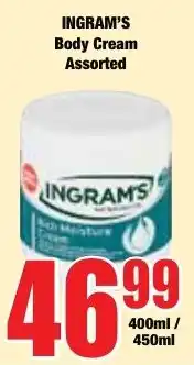 Boxer Superstores INGRAMS Body Cream Assorted offer
