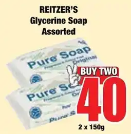 Boxer Superstores REITZER'S Glycerine Soap Assorted offer