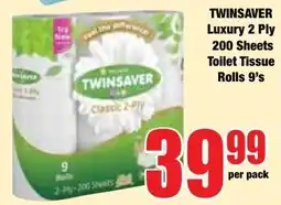 Boxer Superstores TWINSAYER Luxury 2 Ply Toilet Tissue Rolls offer