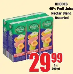 Boxer Superstores RHODES 40% Fruit Juice Nectar Blend Assorted offer