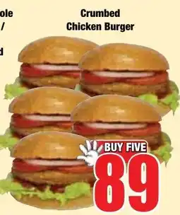 Boxer Superstores Crumbed Chicken Burger offer
