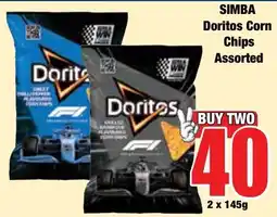 Boxer Superstores SIMBA Doritos Corn Chips Assorted offer