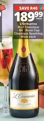 Liquor Shop L'Ormarins Brut Classique offer