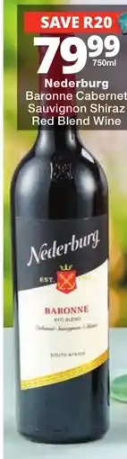 Liquor Shop Nederburg Baronne Red Blend Wine offer